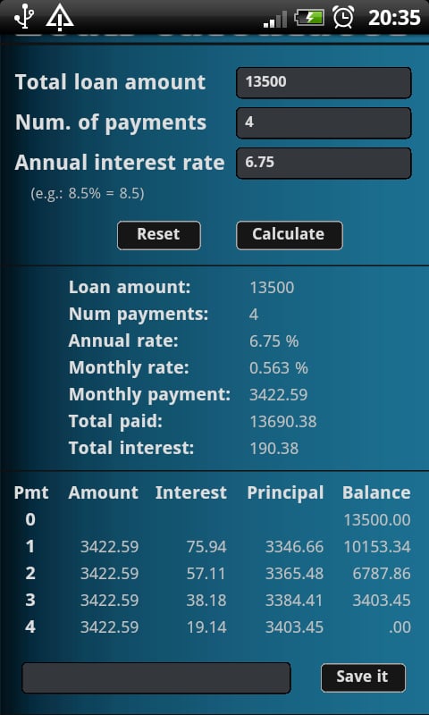 Loan calculator截图5