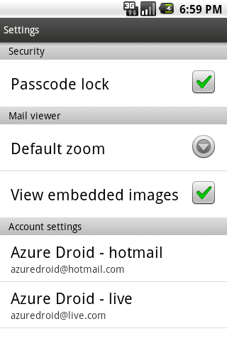 Azure Hotmail截图2