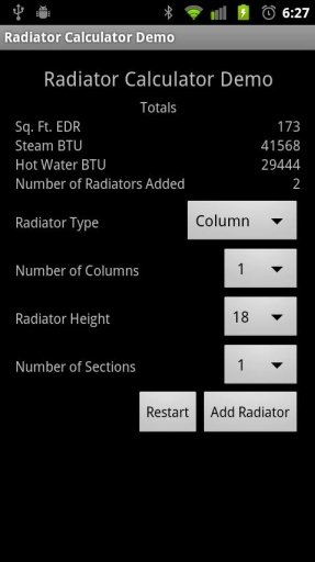 Radiator Calculator Demo截图1