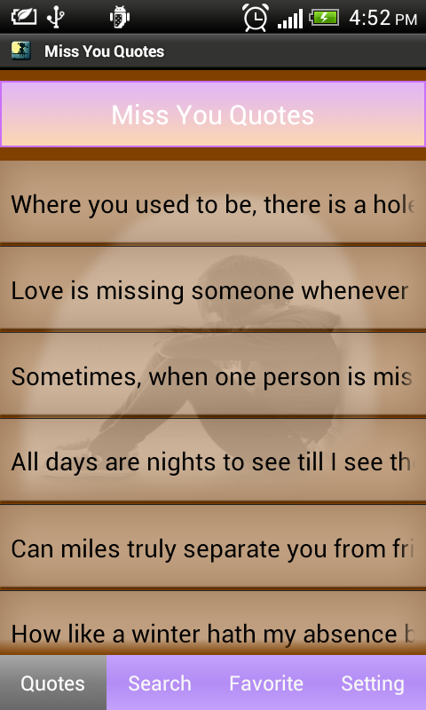 Best Miss You Quotes App截图5