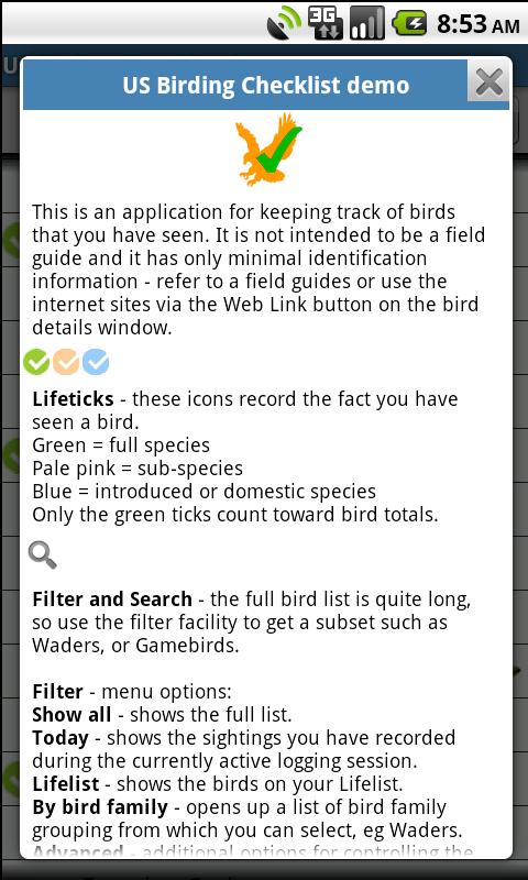 US Birding Checklist (demo)截图4