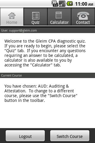 Gleim CPA Diagnostic Quiz截图2