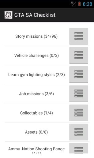 100% checklist for gta sa截图4