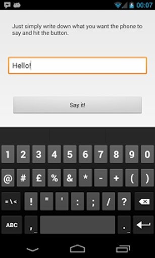 Say It! - Let your phone speak截图2