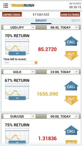 TRADERUSH Binary Options截图11