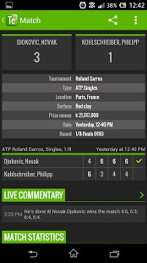 Tennis Livescore截图3