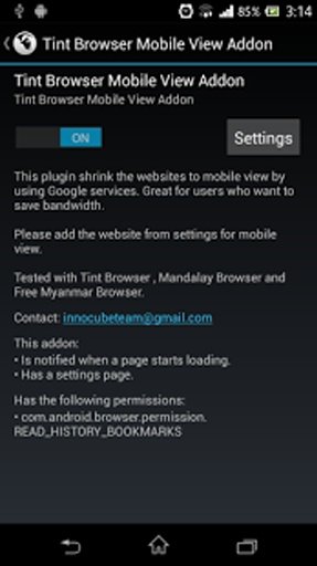 Tint Browser Mobile View addon截图8