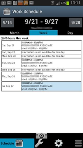 Work Schedule截图2