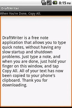 DraftWriter - Quick Notes截图