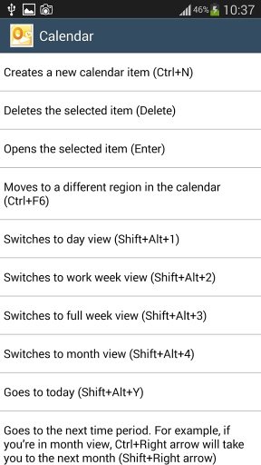 Outlook 365 keyboard shortcuts截图5