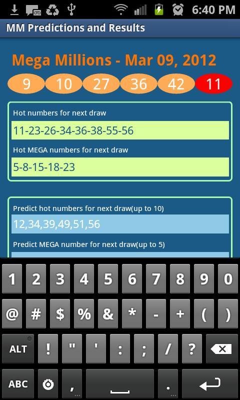 Mega Millions Prediction...截图1