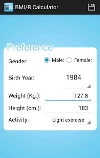 BMI/R Calculator截图4