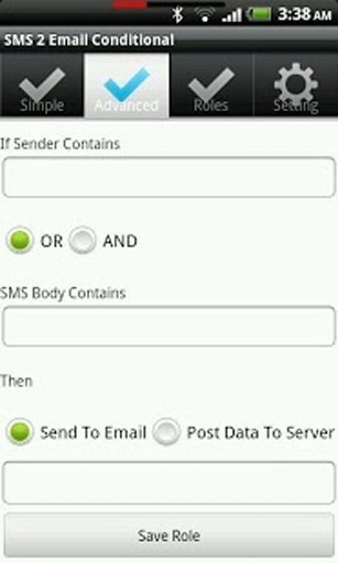 SMS 2 Email Conditional截图1