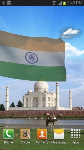 3d India Flag with Anthem截图6