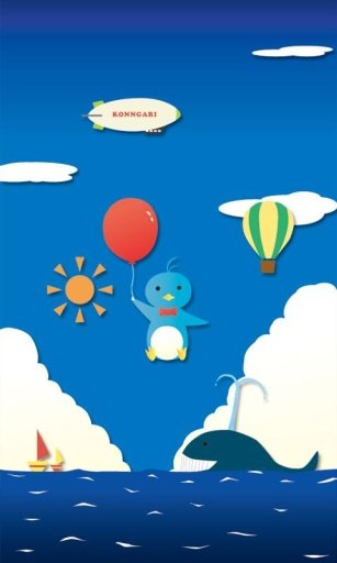 Ballon Penguin Live Wall Paper截图1