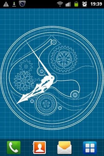 Clock Blueprint Wallpaper截图8