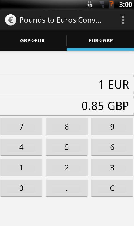 GB Pounds to Euros conve...截图1