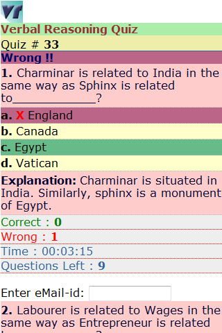 Verbal Reasoning Quiz截图2