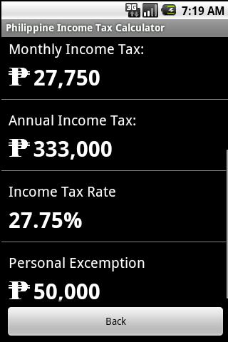 Phil. Income Tax Calculator截图3