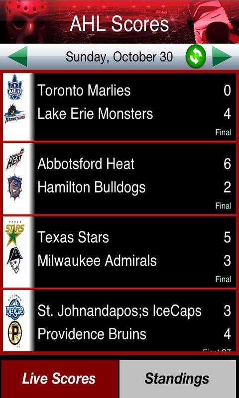 AHL Hockey Scores截图2