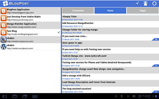 BlogPost (Blogger Client)截图1