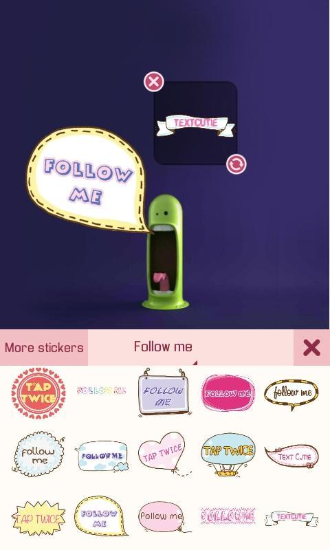 Follow me Sticker TextCu...截图1