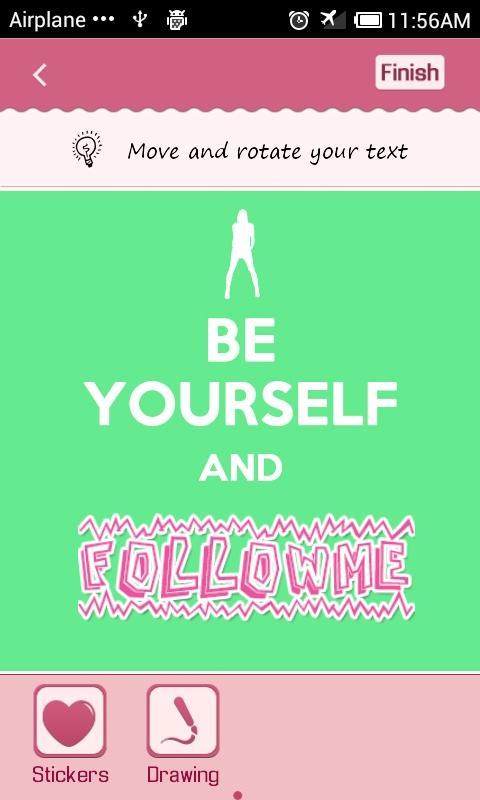 Follow me Sticker TextCu...截图2