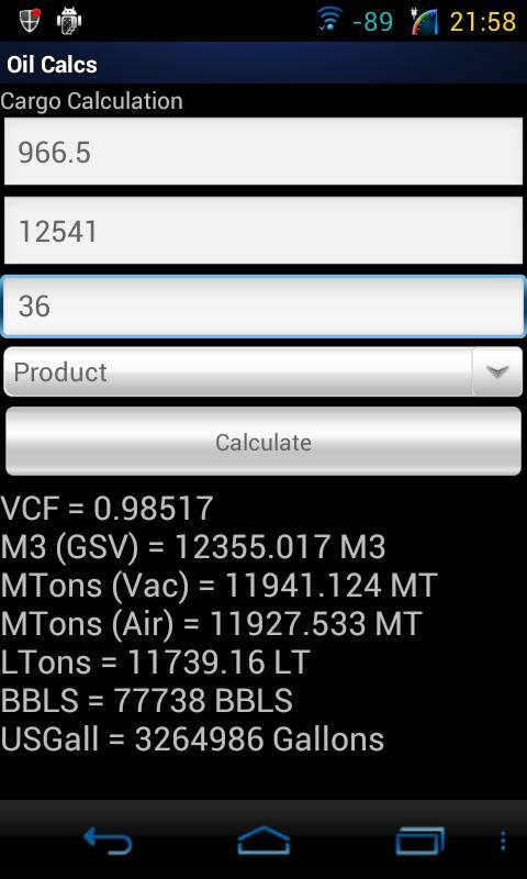 Calculator for oil截图3