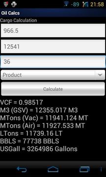 Calculator for oil截图