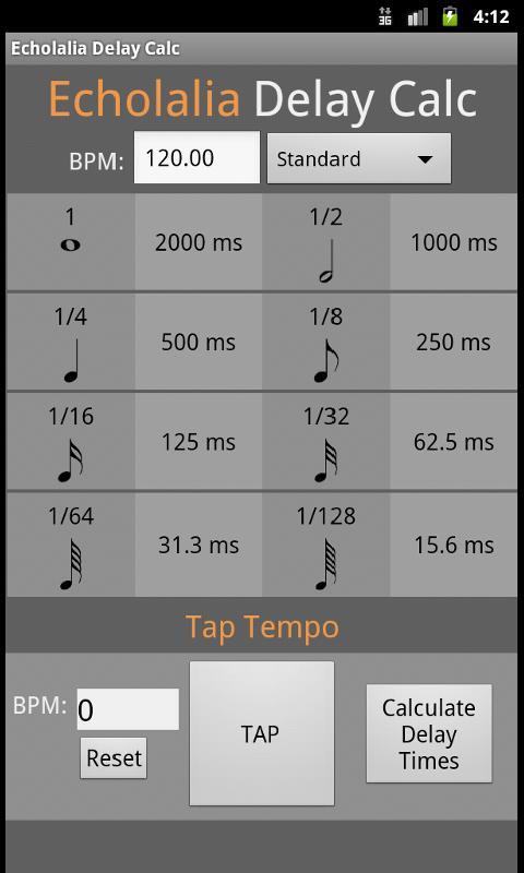 Echolalia Delay Calc截图6