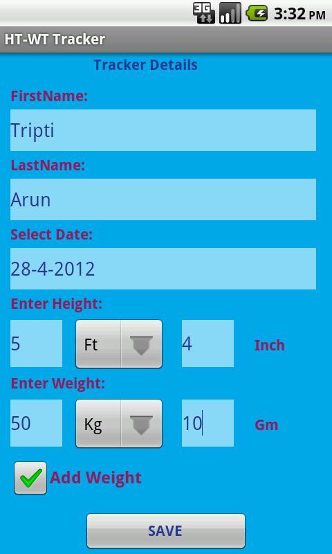 Height-Weight Tracker截图4