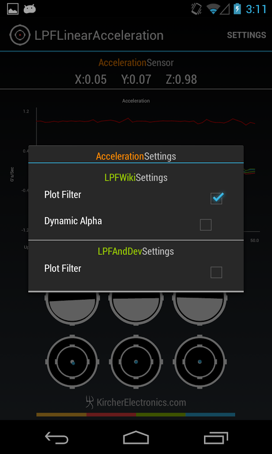 Low Pass Linear Acceleration截图4