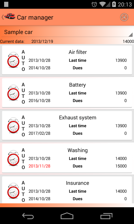 Car manager (mileage,expenses)截图6