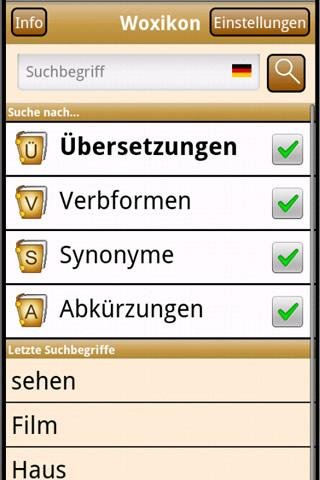 Woxikon W&ouml;rterbuch-App截图2