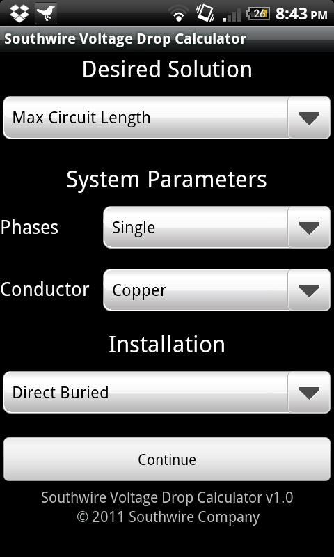 Southwire Volt Drop Calculator截图5