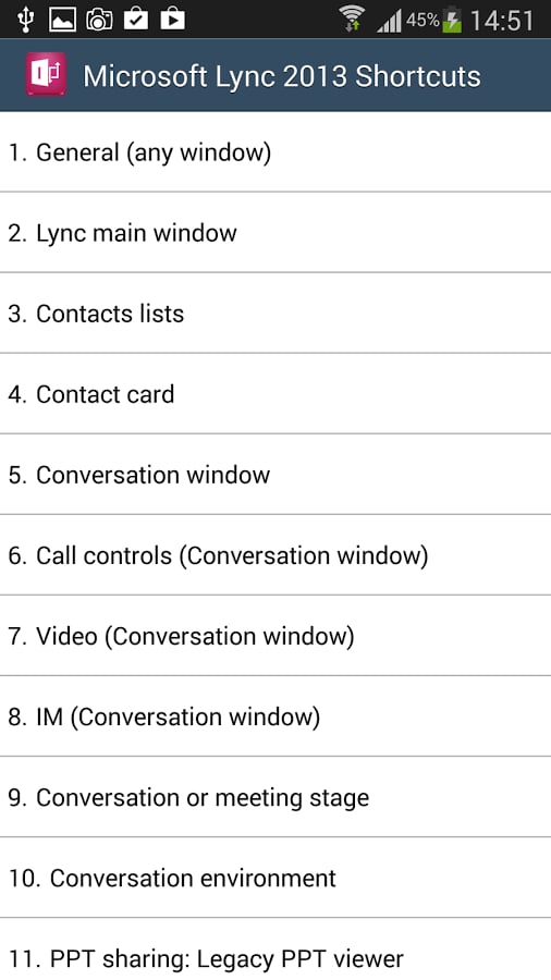 Lync InfoPath 365 shortc...截图1