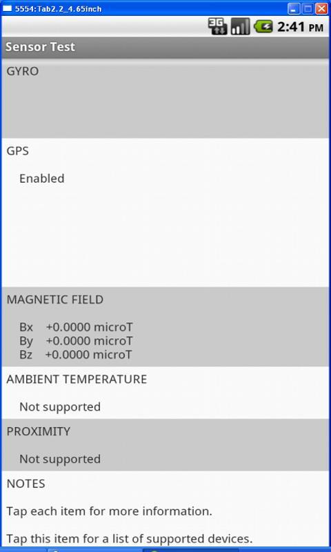 Sensor Test截图2