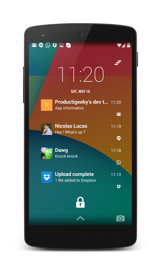 Locky Notification Widget Free截图3