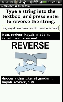 Reverse String Algorithm截图