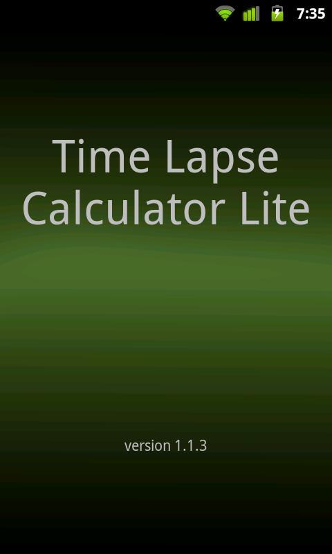 Time Lapse Calculator Lite截图1