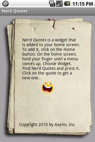 Geeky Nerd Quotes Widget截图2