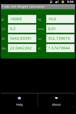 1-abc.net Weight Calculator截图2