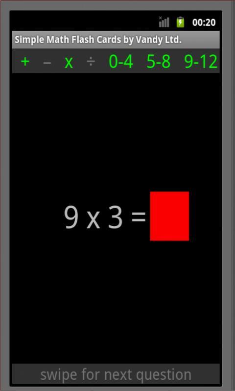 Simple Math Flash Cards by Vandy Ltd.截图2