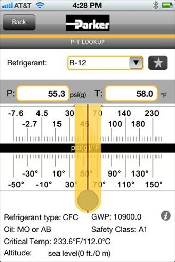 ChillMaster P-T Chart截图1