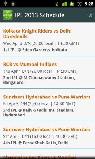 Cricket T20 Schedule截图4