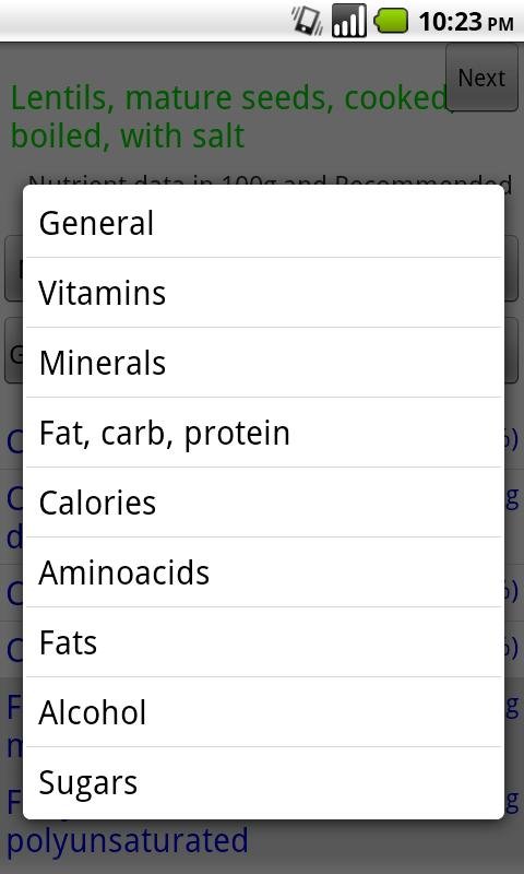Nutrition Info App截图1