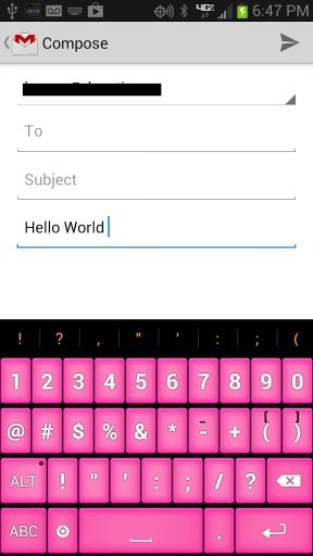 Neon Pink Keyboard截图1