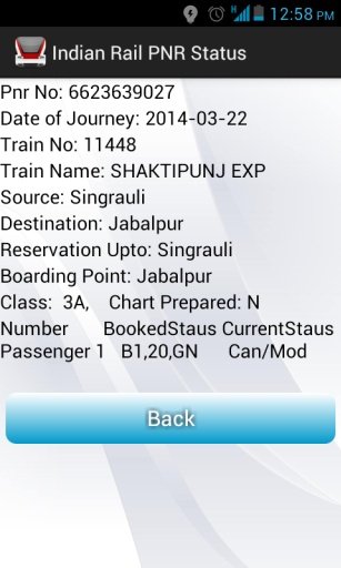 Indian Rail PNR Status截图10