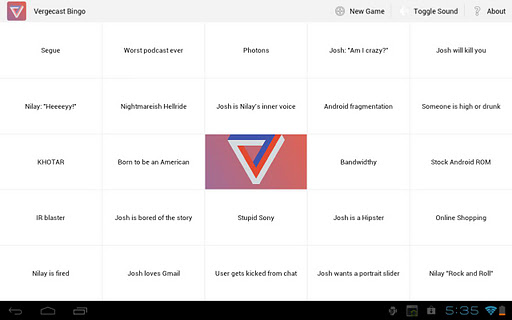 Vergecast Bingo截图2