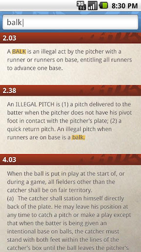 Official Rules of Baseball截图1